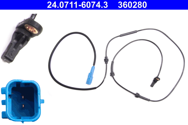 ABS sensor ATE 24.0711-6074.3