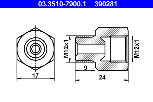 Adapter, remleiding ATE 03.3510-7900.1