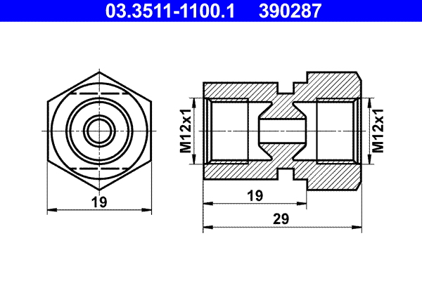 Adapter, remleiding ATE 03.3511-1100.1