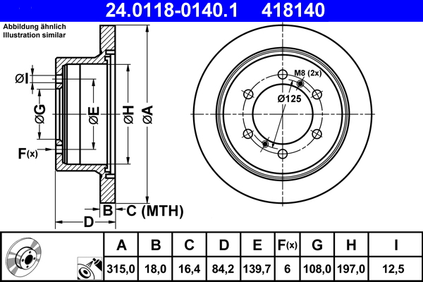 Remschijven ATE 24.0118-0140.1