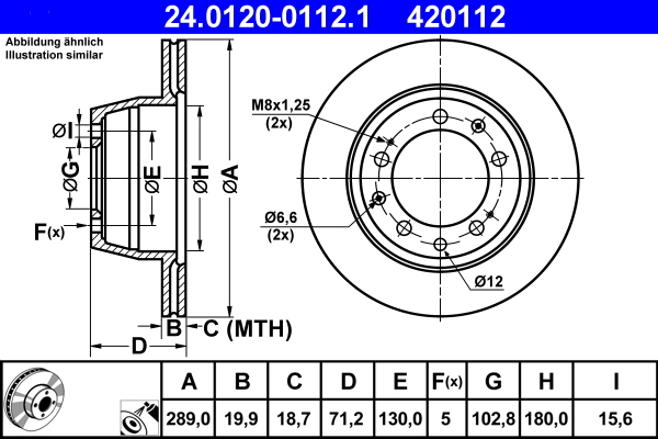 Remschijven ATE 24.0120-0112.1