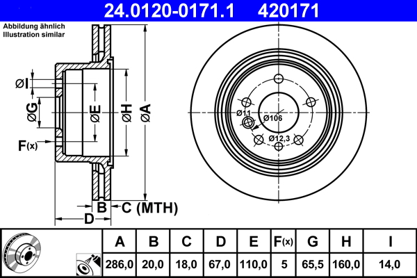 Remschijven ATE 24.0120-0171.1