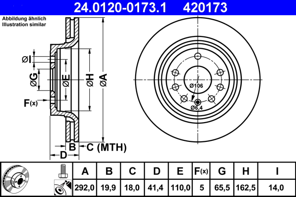 Remschijven ATE 24.0120-0173.1