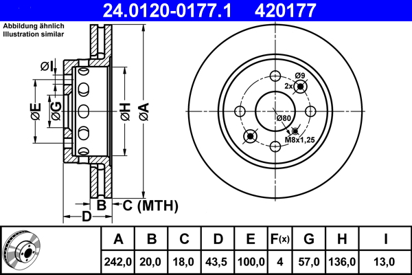 Remschijven ATE 24.0120-0177.1