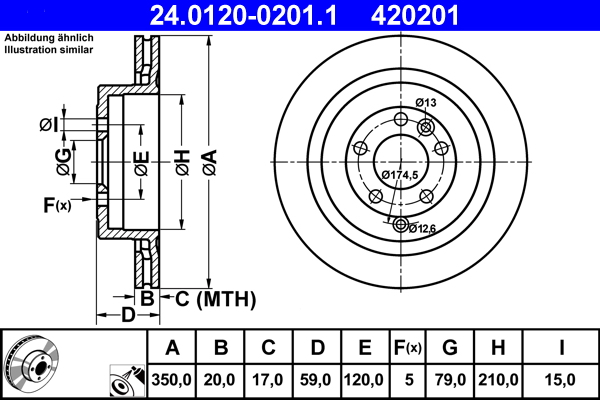 Remschijven ATE 24.0120-0201.1