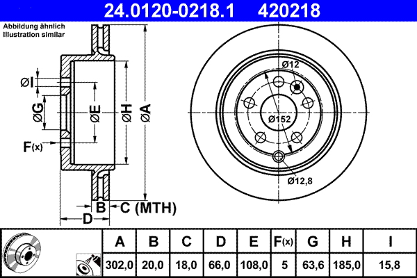 Remschijven ATE 24.0120-0218.1