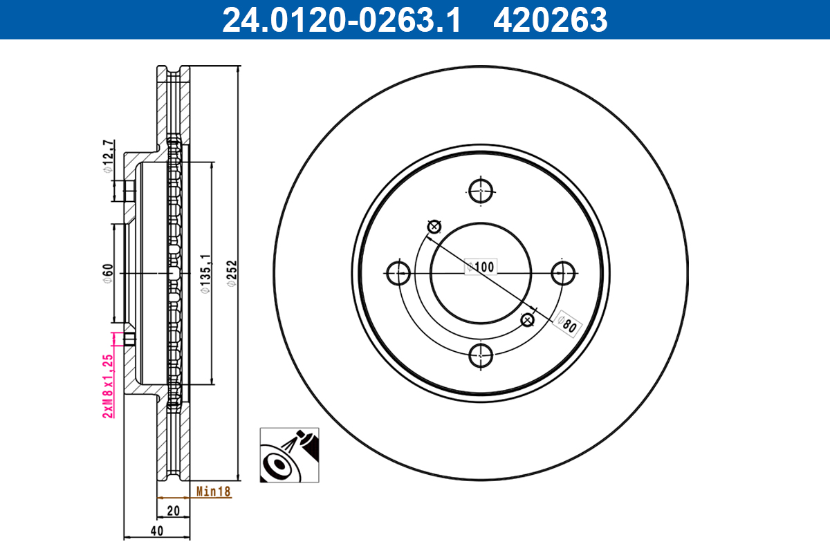 Remschijf ATE 24.0120-0263.1