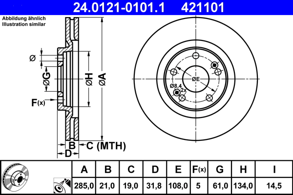 Remschijven ATE 24.0121-0101.1