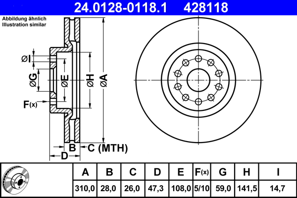 Remschijven ATE 24.0128-0118.1