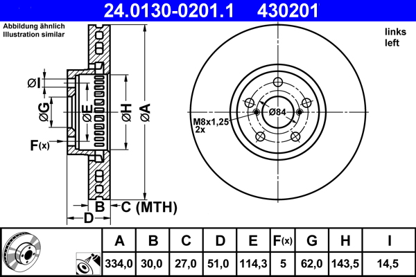 Remschijven ATE 24.0130-0201.1