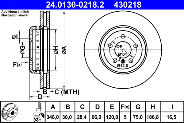 Remschijven ATE 24.0130-0218.2