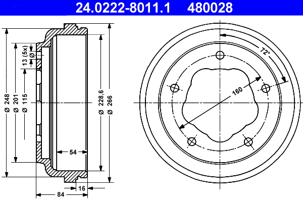 Remtrommel ATE 24.0222-8011.1