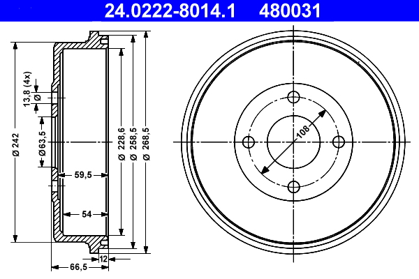 Remtrommel ATE 24.0222-8014.1