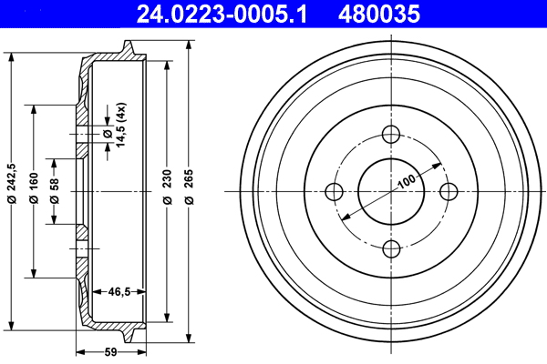 Remtrommel ATE 24.0223-0005.1