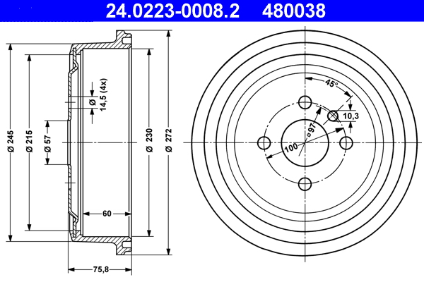 Remtrommel ATE 24.0223-0008.2