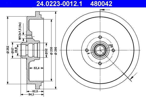 Remtrommel ATE 24.0223-0012.1