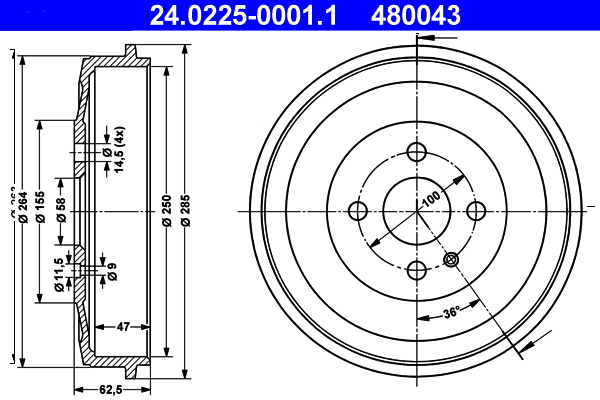 Remtrommel ATE 24.0225-0001.1