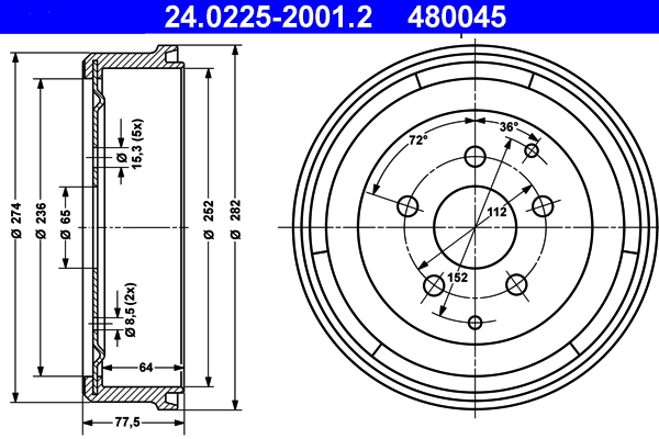 Remtrommel ATE 24.0225-2001.2