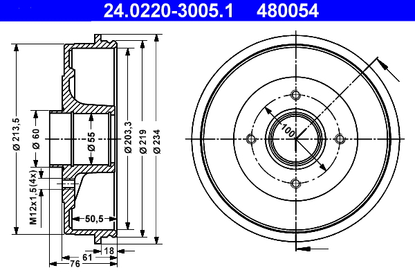 Remtrommel ATE 24.0220-3005.1