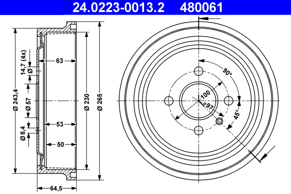 Remtrommel ATE 24.0223-0013.2