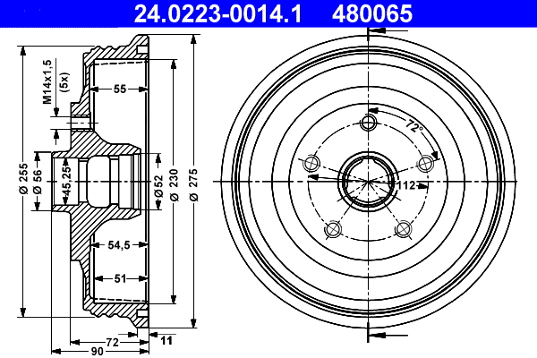 Remtrommel ATE 24.0223-0014.1