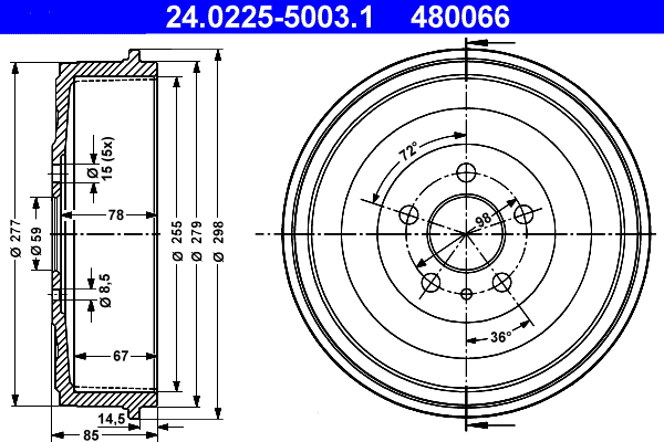 Remtrommel ATE 24.0225-5003.1