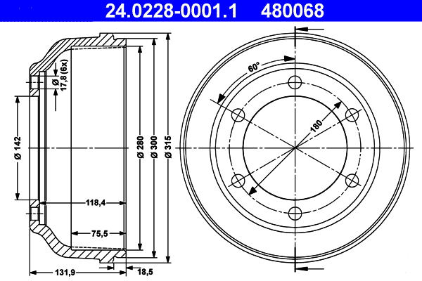 Remtrommel ATE 24.0228-0001.1