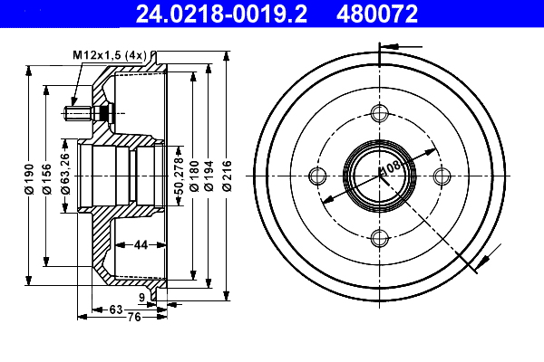 Remtrommel ATE 24.0218-0019.2