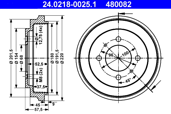 Remtrommel ATE 24.0218-0025.1