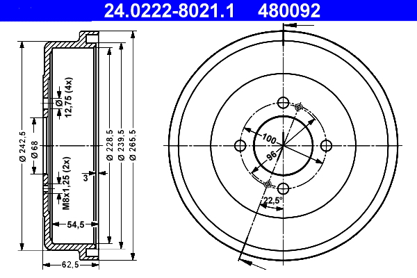 Remtrommel ATE 24.0222-8021.1