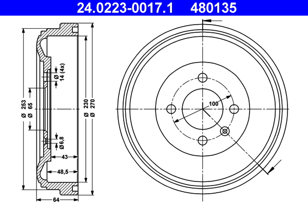 Remtrommel ATE 24.0223-0017.1