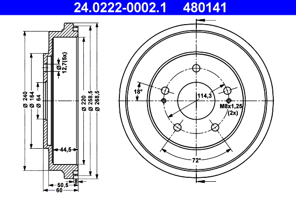 Remtrommel ATE 24.0222-0002.1