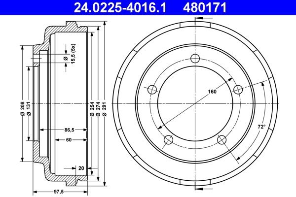 Remtrommel ATE 24.0225-4016.1