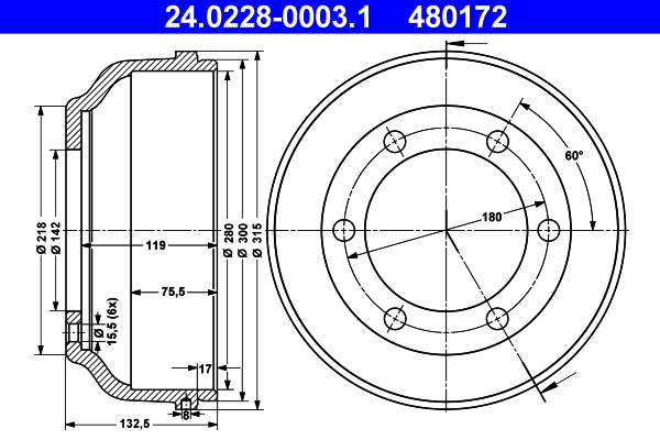 Remtrommel ATE 24.0228-0003.1