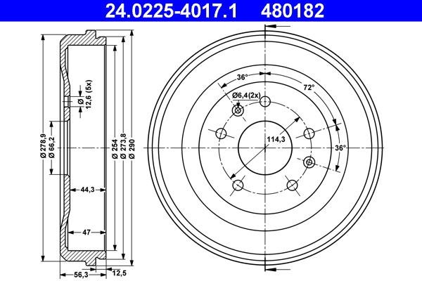 Remtrommel ATE 24.0225-4017.1