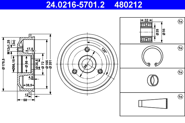 Remtrommel ATE 24.0216-5701.2
