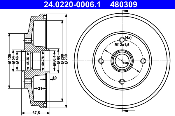 Remtrommel ATE 24.0220-0006.1