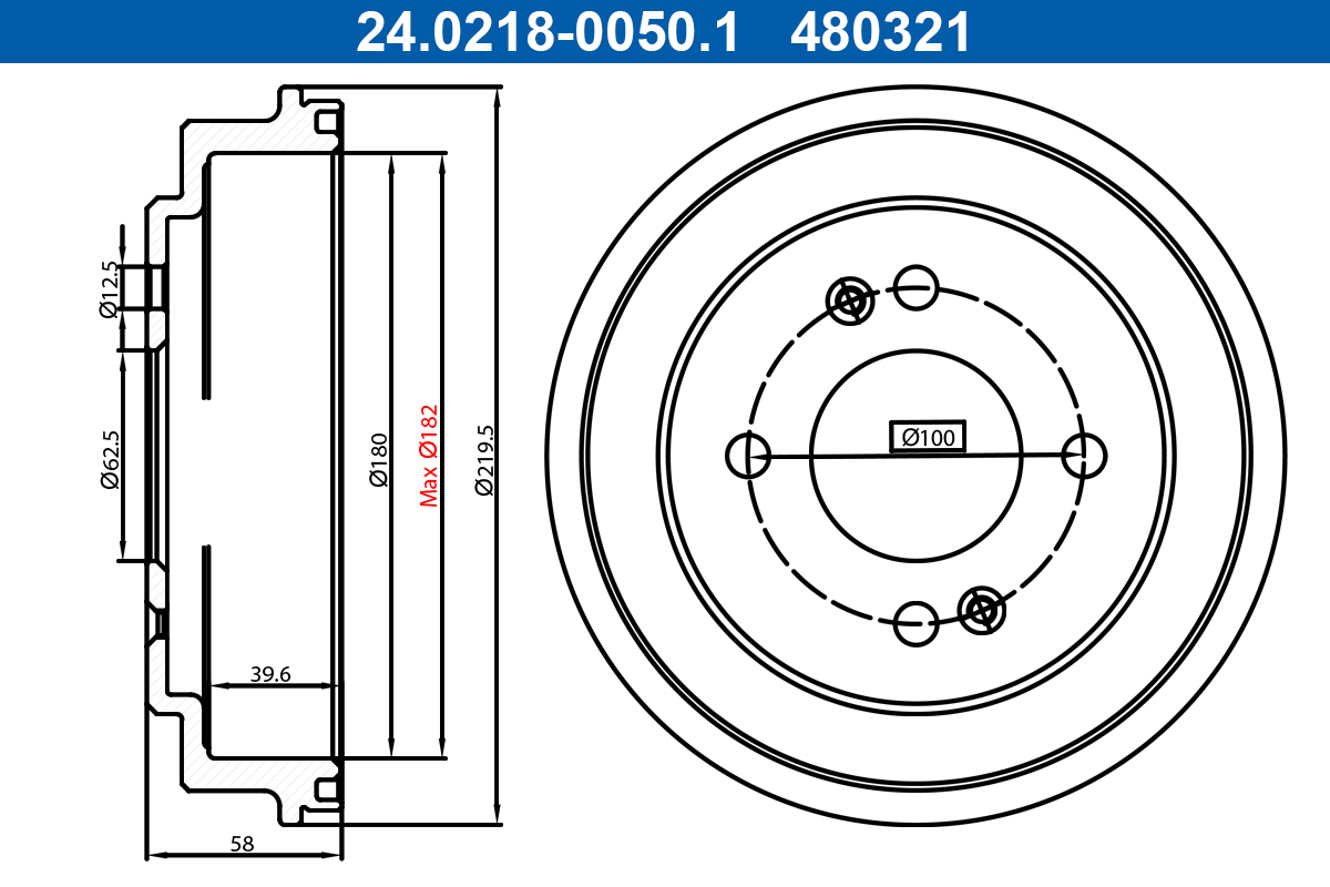 Remtrommel ATE 24.0218-0050.1