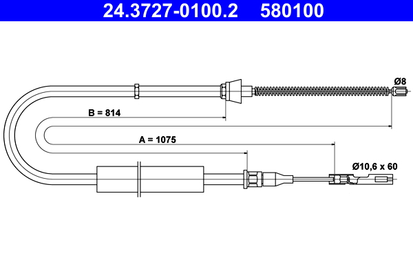 Handremkabel ATE 24.3727-0100.2