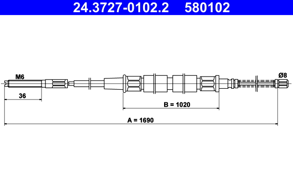 Handremkabel ATE 24.3727-0102.2