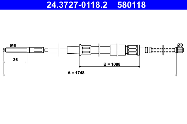 Handremkabel ATE 24.3727-0118.2