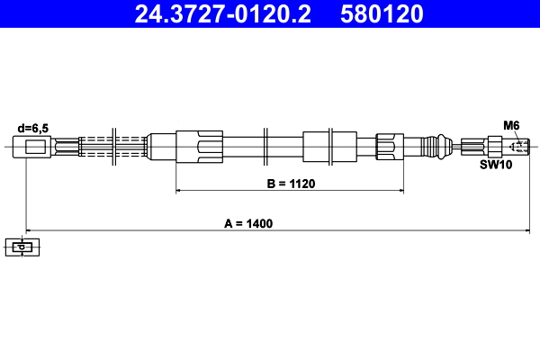 Handremkabel ATE 24.3727-0120.2