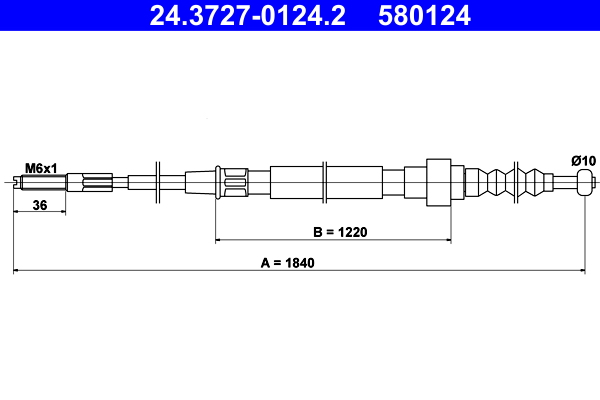 Handremkabel ATE 24.3727-0124.2