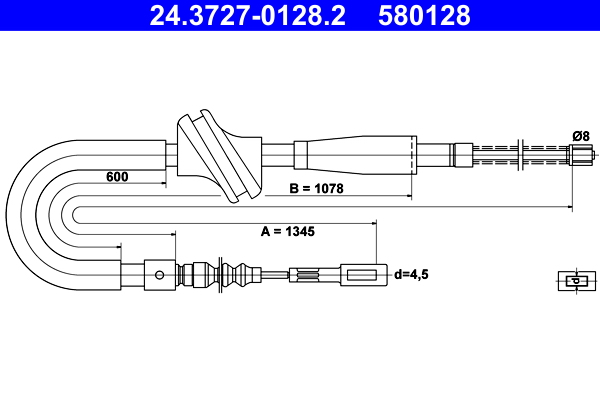 Handremkabel ATE 24.3727-0128.2