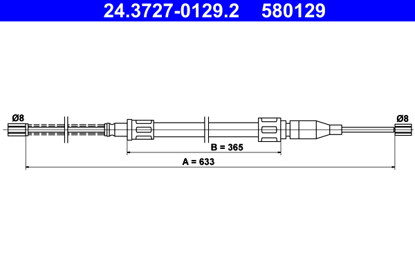 Handremkabel ATE 24.3727-0129.2