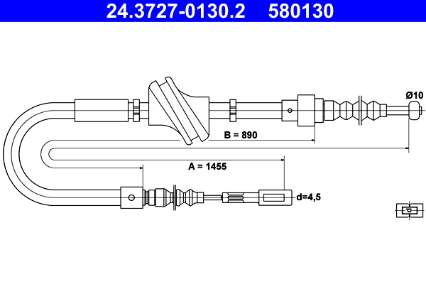 Handremkabel ATE 24.3727-0130.2