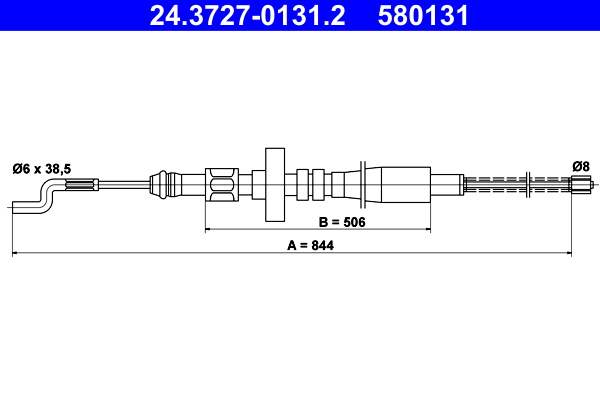 Handremkabel ATE 24.3727-0131.2