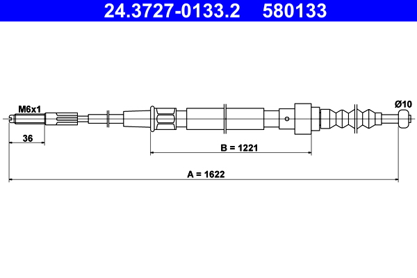 Handremkabel ATE 24.3727-0133.2