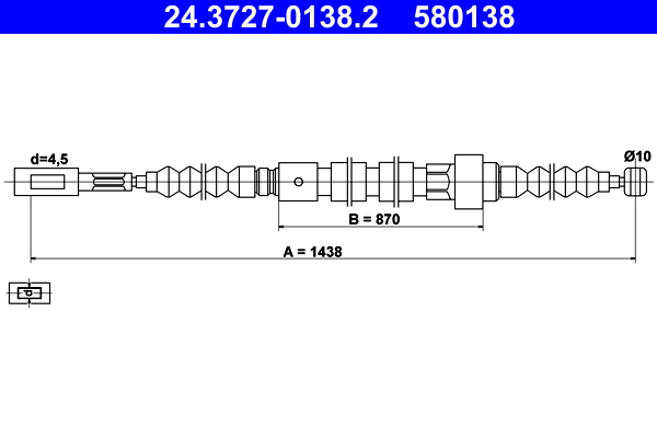 Handremkabel ATE 24.3727-0138.2