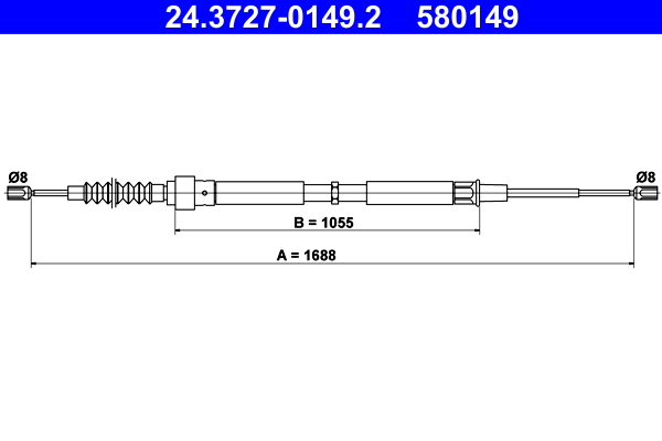 Handremkabel ATE 24.3727-0149.2